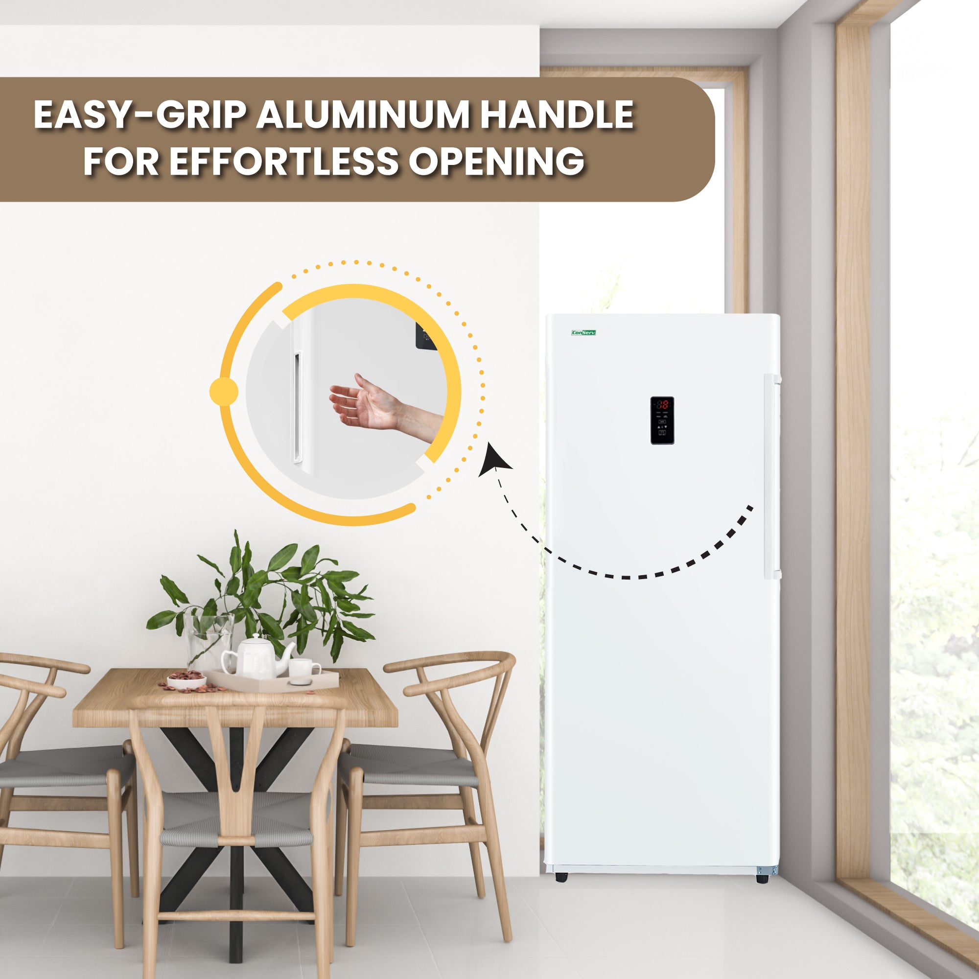 Conserv 17cf Upright Freezer CONVERTIBLE REF Garage Ready E-Star