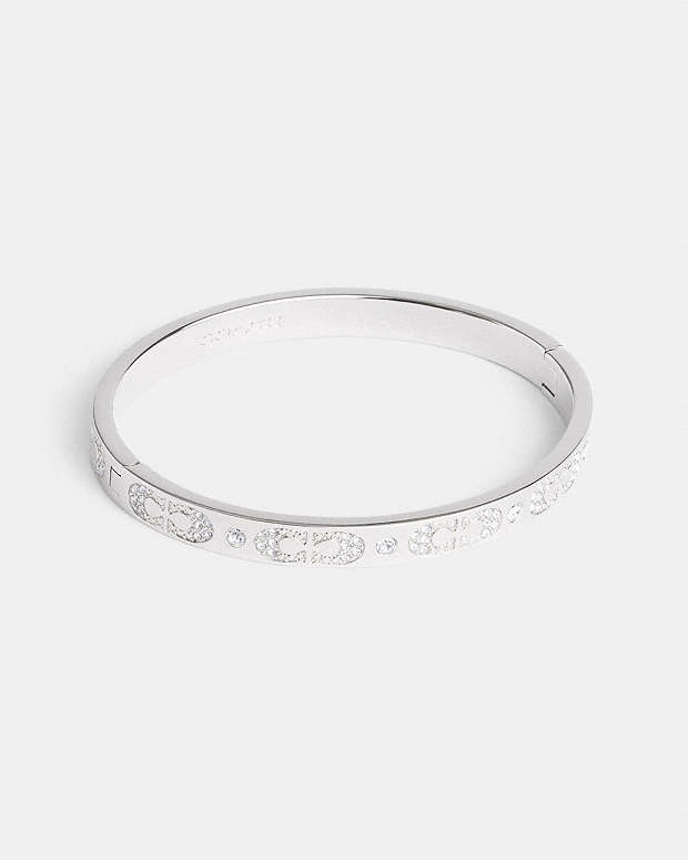 公式】コーチアウトレット | シグネチャー パヴェ ヒンジド バングル