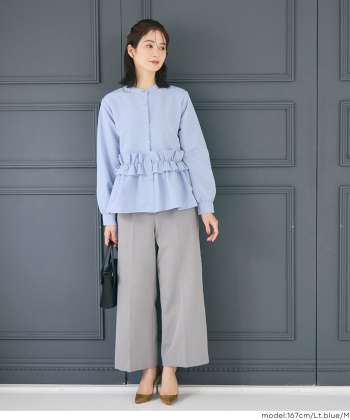 春先取りセール☆ ホイップフリルブラウス レディース メール便不可