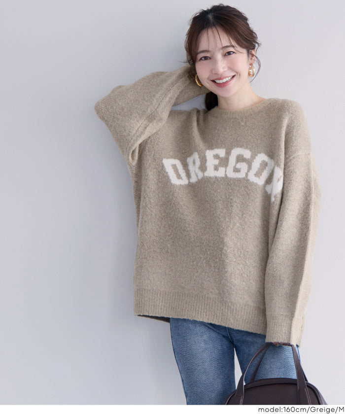 セール☆2490円→990円 ブークレーロゴニットトップス レディース