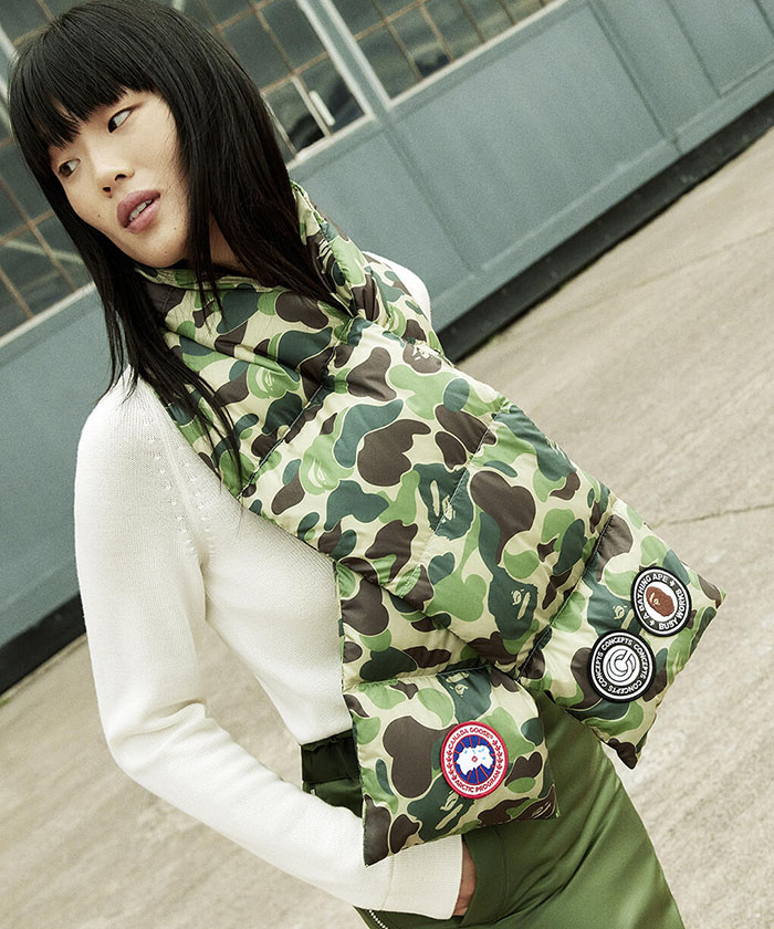 カナダグース】コンセプト&アベイシングエイプとトリプルコラボ♡保温