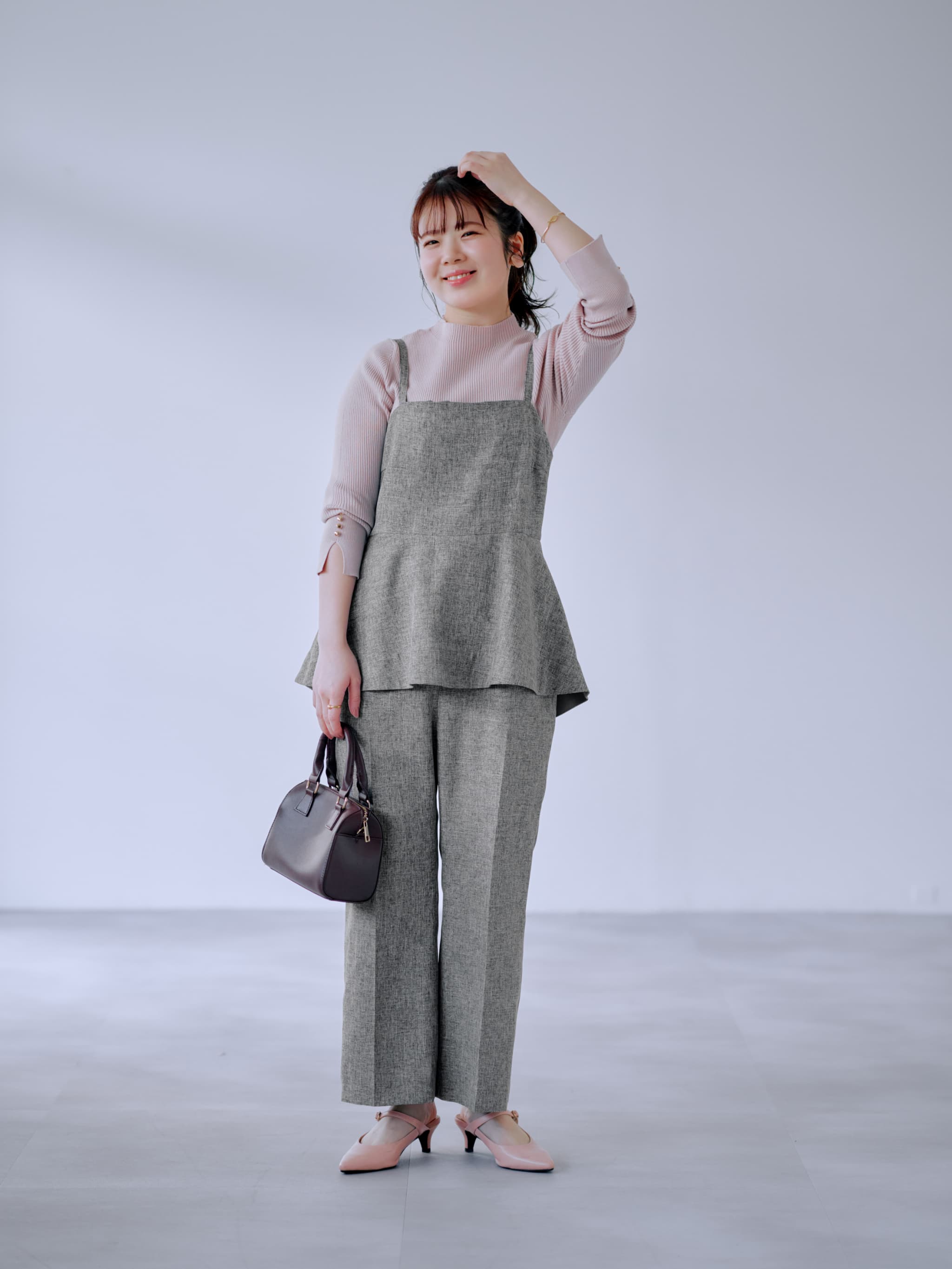 フレアキャミソールトップオールインワン | 小柄・低身長女性向け