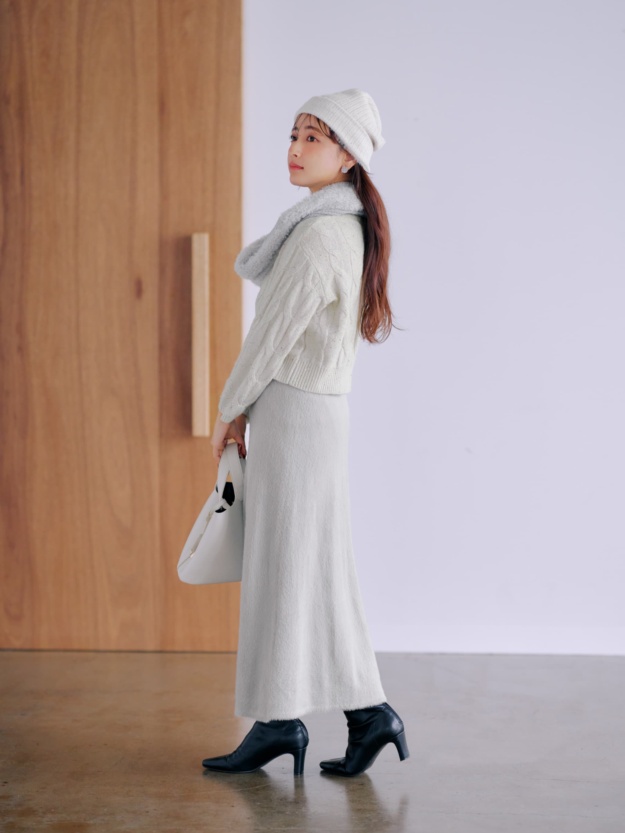 YUNA SANTA】スパンコールニットキャップ | 小柄・低身長女性向け