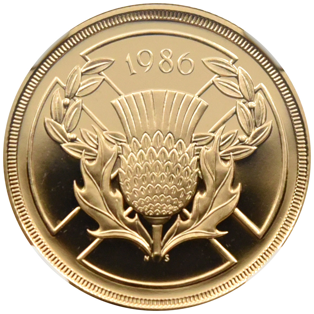 イギリス 1986 エリザベス2世 2ポンド 金貨 NGC PF 69 ULTRA CAMEO