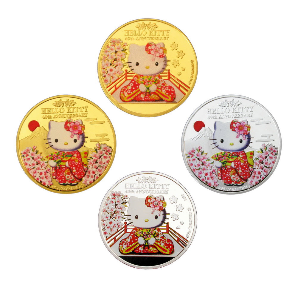 4 Pieces Japan Anime Cartoon Kimono Hello Kitty 40th Anniversary