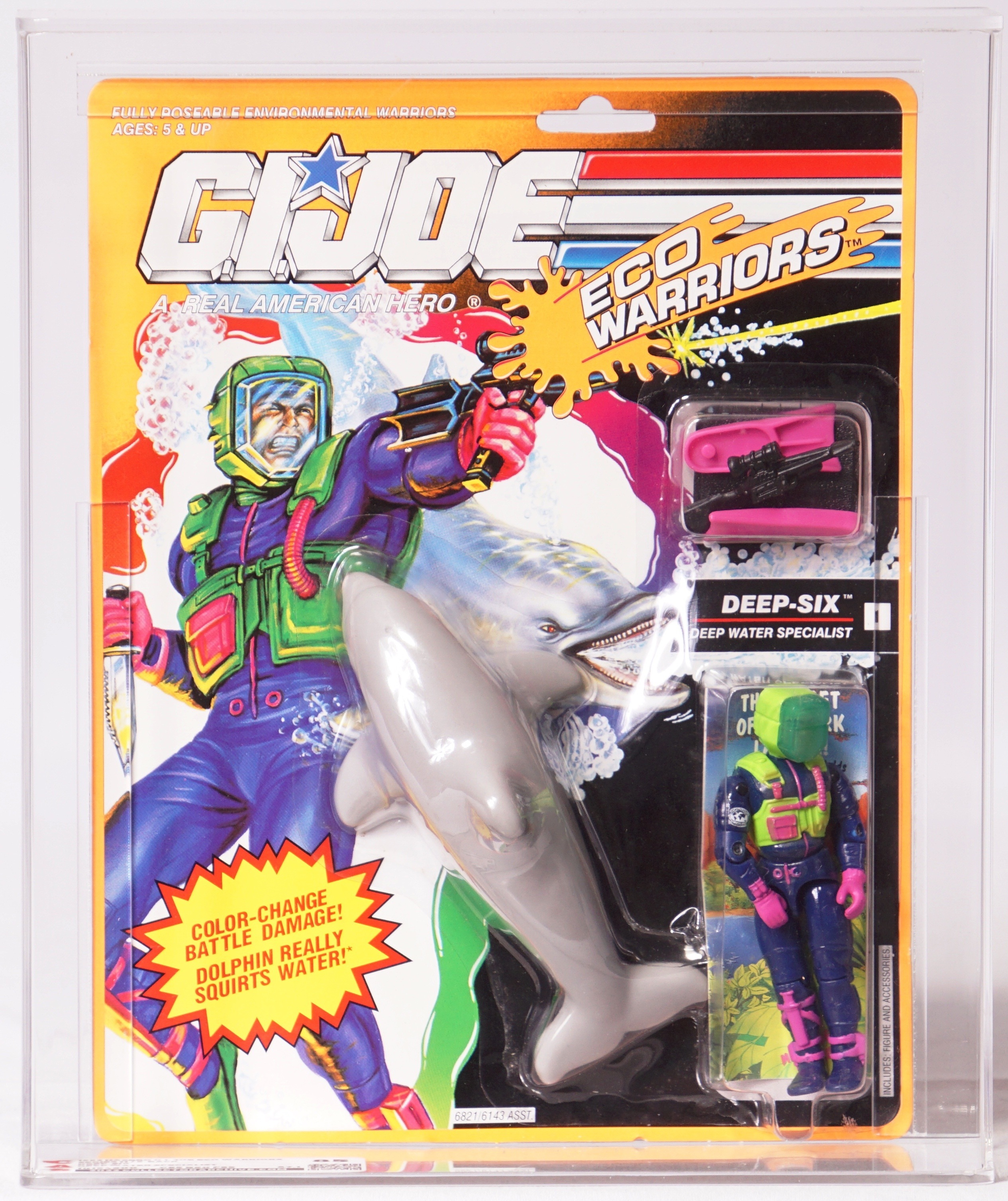 1992 Hasbro G.I. Joe Eco Warriors Carded Action Figure - Deep-Six