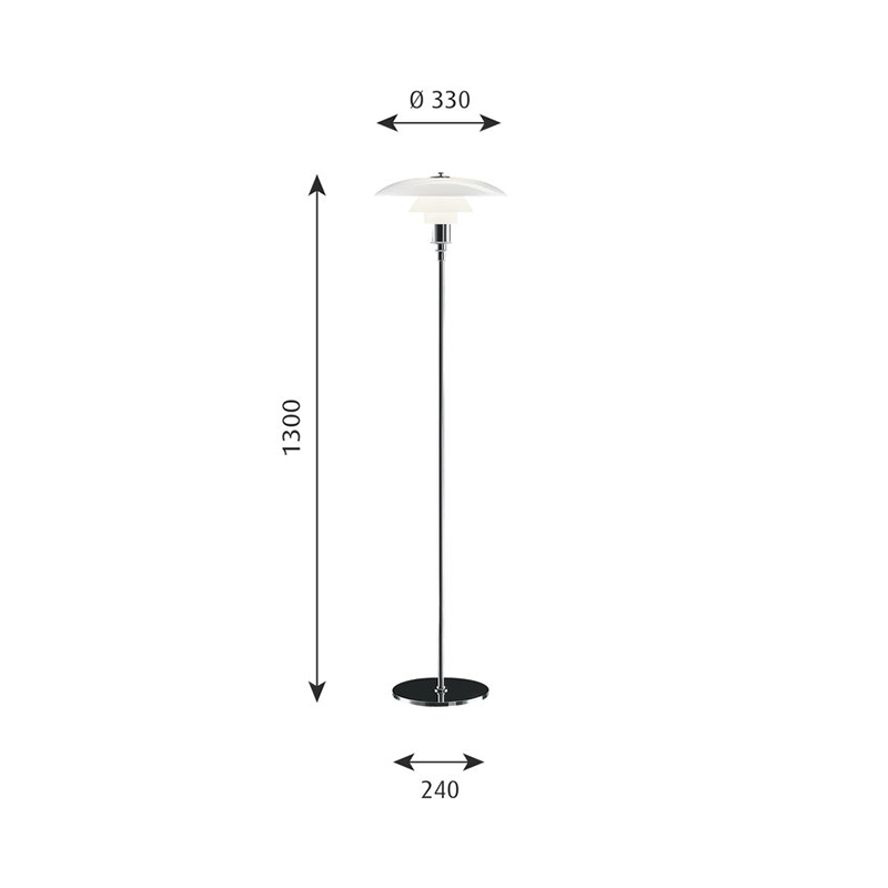 Louis Poulsen（ルイスポールセン）PH 3 1/2 -2 1/2 フロアライト