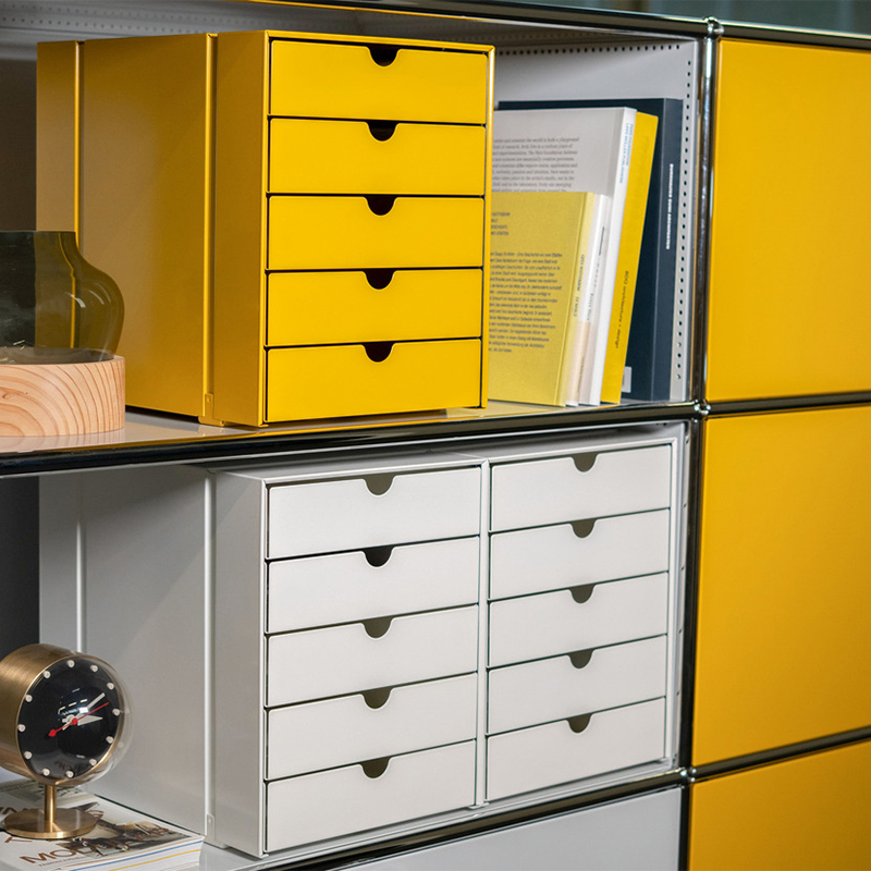 USM（ユーエスエム）イノスドロワーセット 5段 ジェンシャンブルー