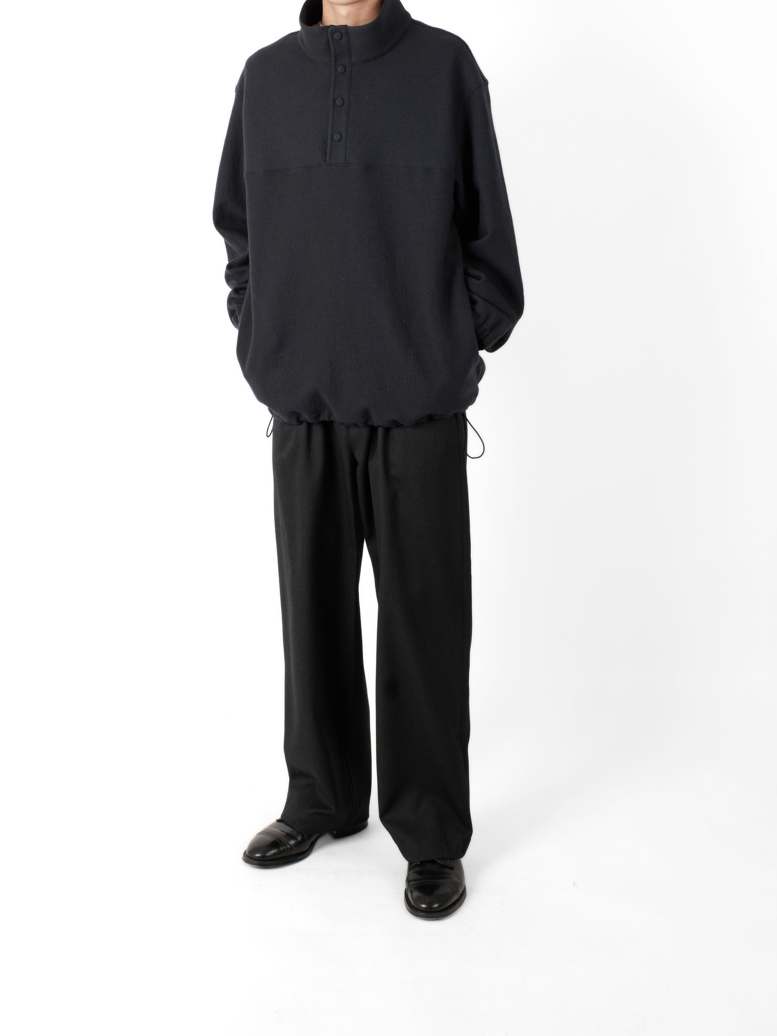 Super130's WORSTED WOOL LIGHT MILLED WIDE PANTS｜TOP GRAY – Cornier