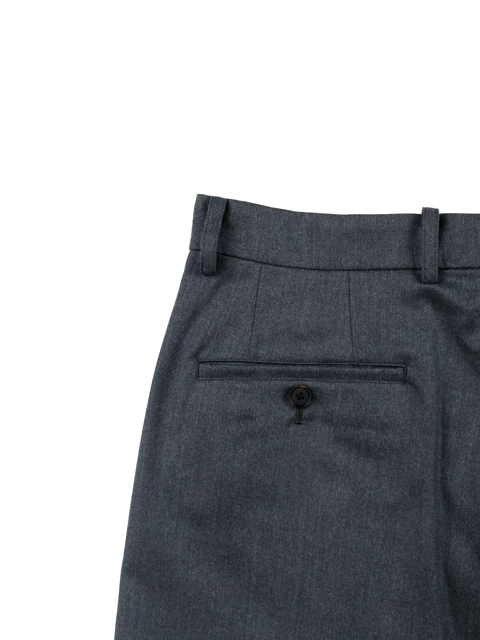 Super130's WORSTED WOOL LIGHT MILLED WIDE PANTS｜TOP GRAY – Cornier