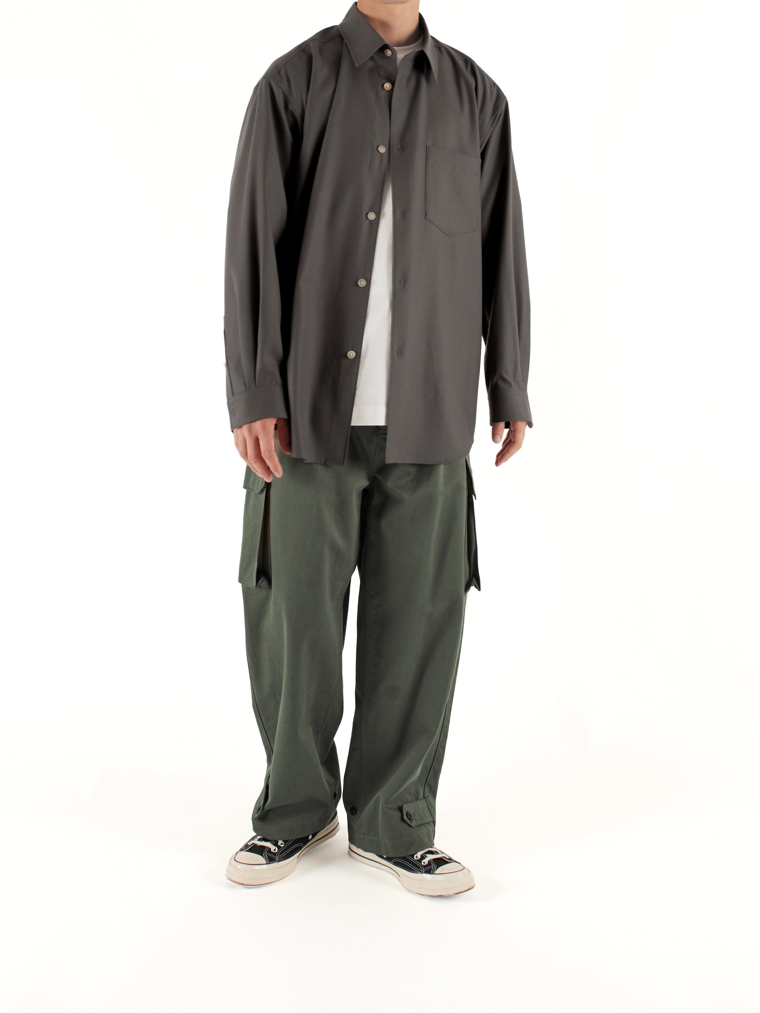 Super160's WOOL LIGHT MILLED SHIRTS｜MOCHA – Cornier