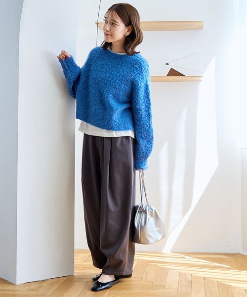 ブークレ 2way ミックスニットカーディガン【Youtube紹介アイテム】