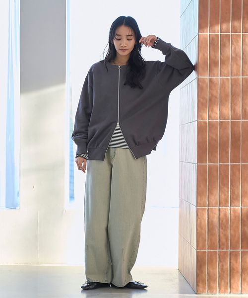 春気分上がる美シルエットパンツ】デニムトッピングカーブパンツ