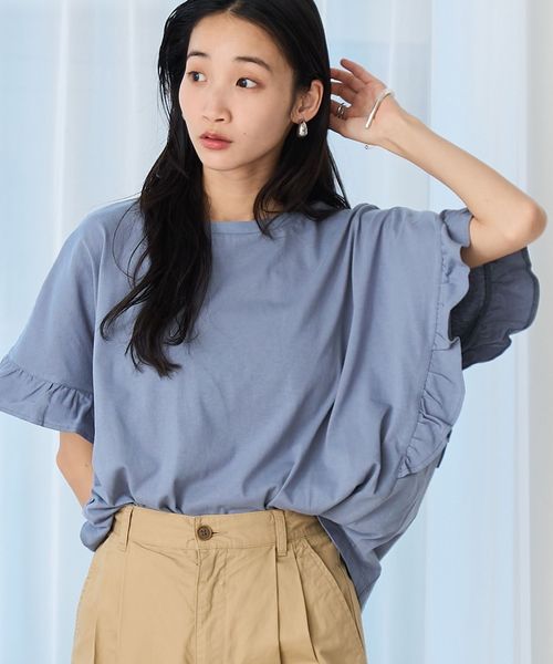 エマール検証済み【UVカット・接触冷感】WELLTECT USAコットン フリル