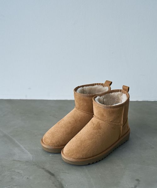 Parknik＞フェイクムートンショートブーツ