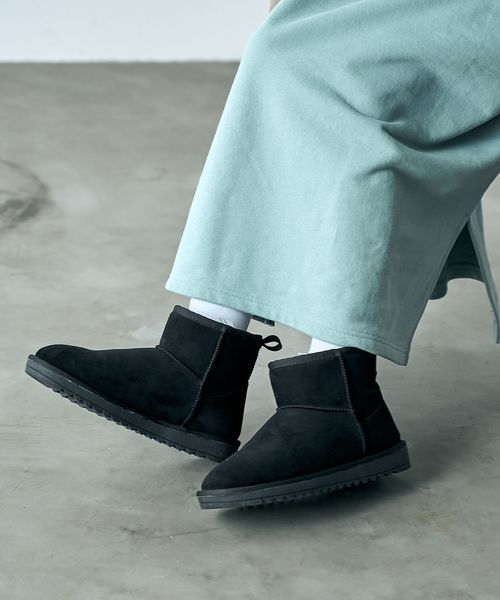 Parknik＞フェイクムートンショートブーツ