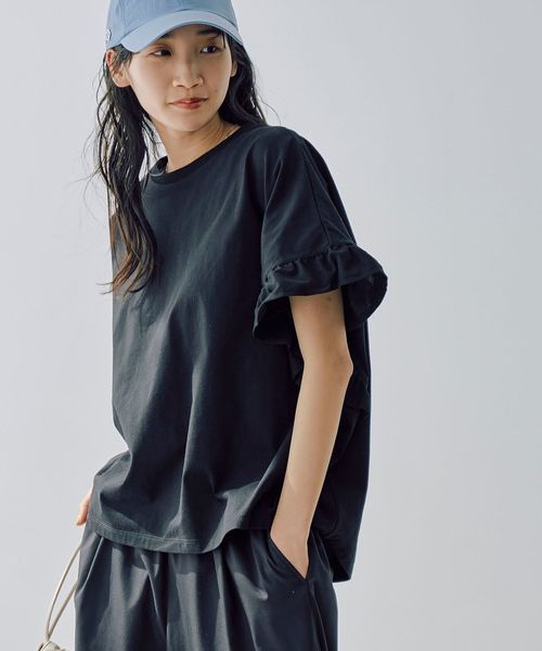 WELLTECT】フリルデザインプルオーバー