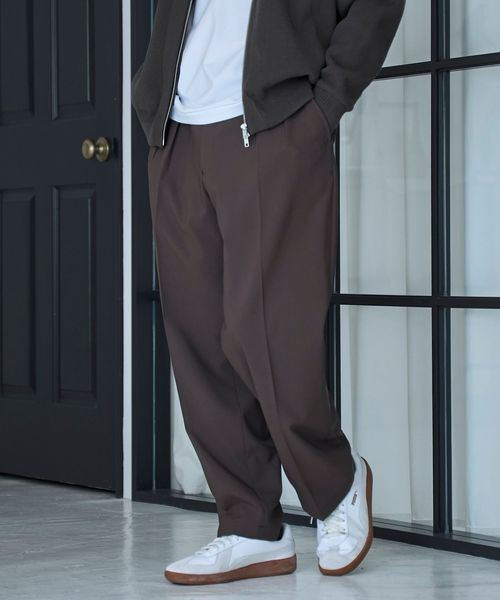 ポリバスケット2プリーツスラックス