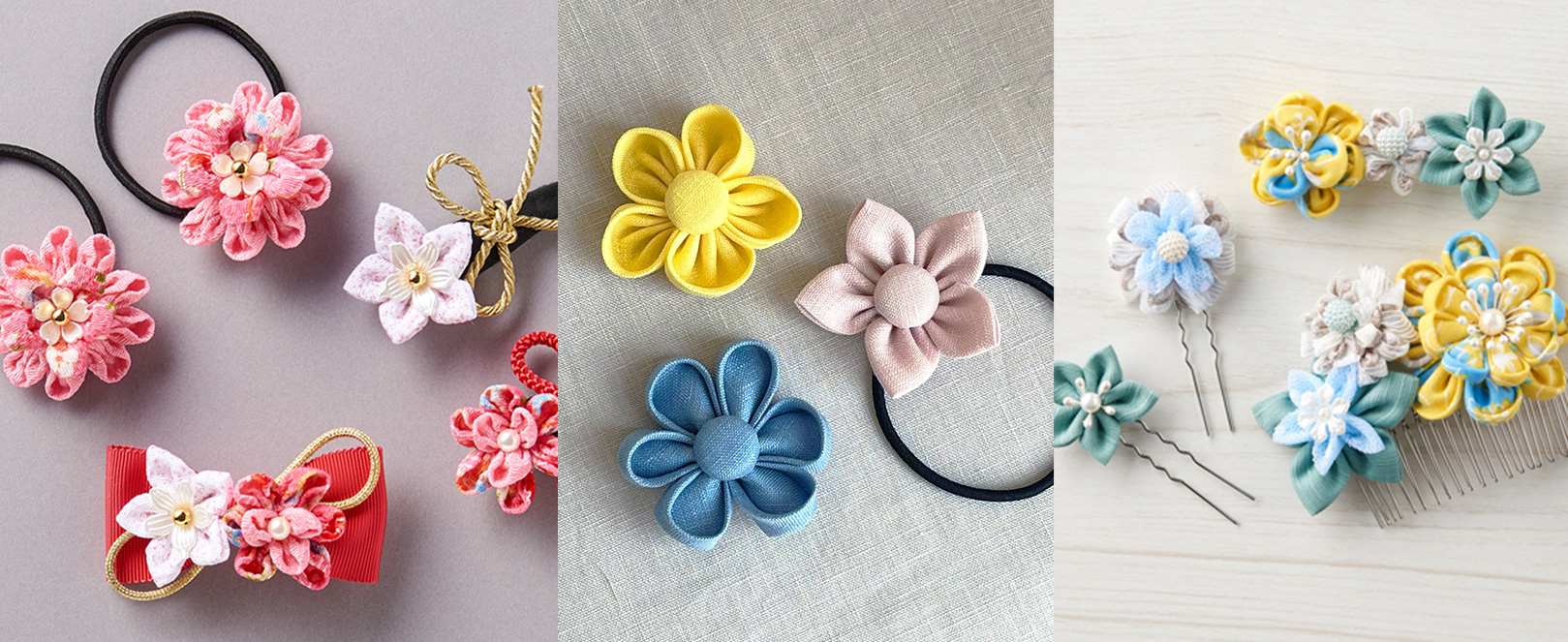 ハンドメイドレシピまとめ | 意外と簡単！七五三髪飾りをつまみ細工で