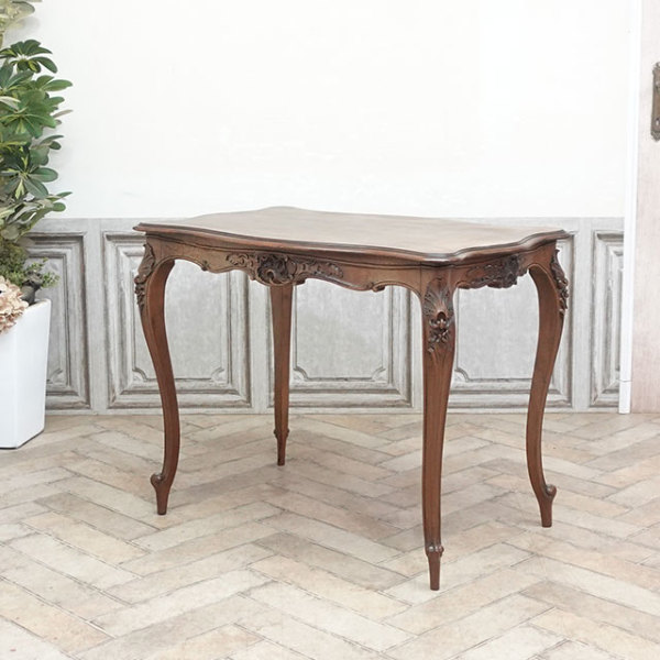 1920年頃 ウォールナット材 フランス アンティーク・サイドテーブル