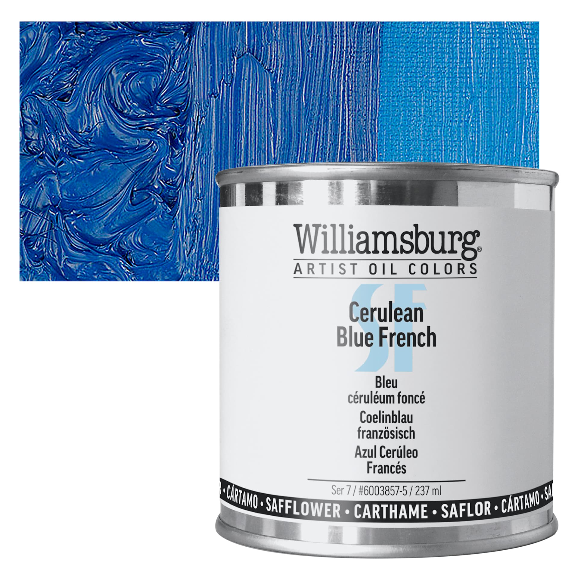 Williamsburg Handmade Safflower Oil Color - Cerulean Blue French