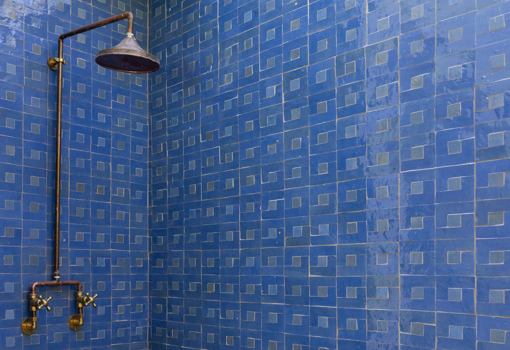 Lattice 1 Zellige Mosaic Unglazed Natural/Pure White – Zia Tile