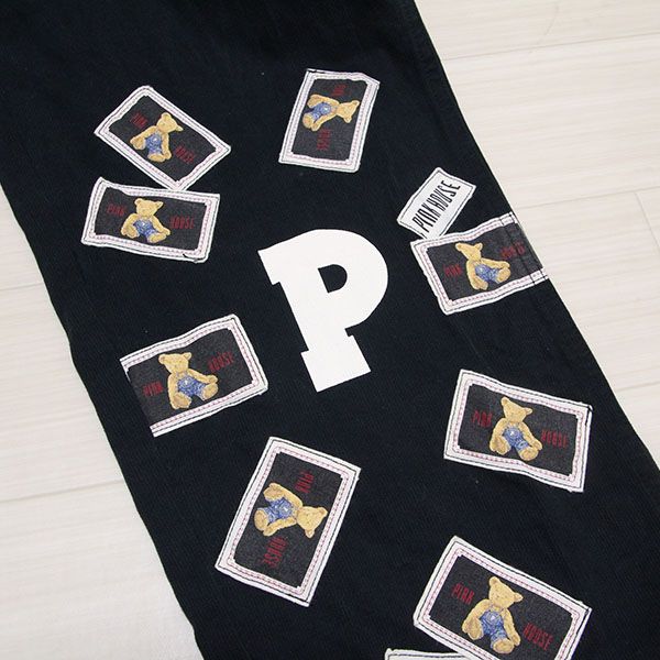 黒ペアくま刺繍オーバーオール - ピンクハウス通販｜リサイクル