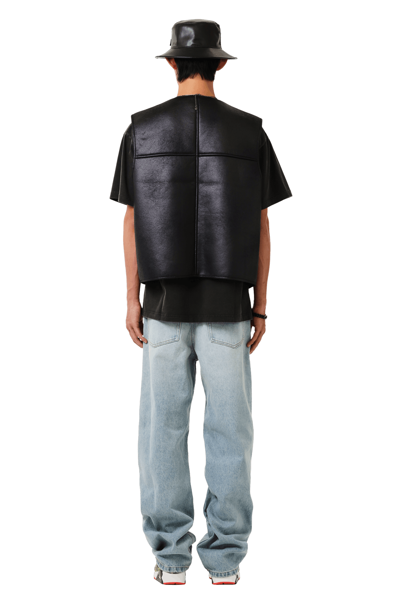 Buy Supreme Reversible Faux Shearling Work Vest 'Black' - FW24J76