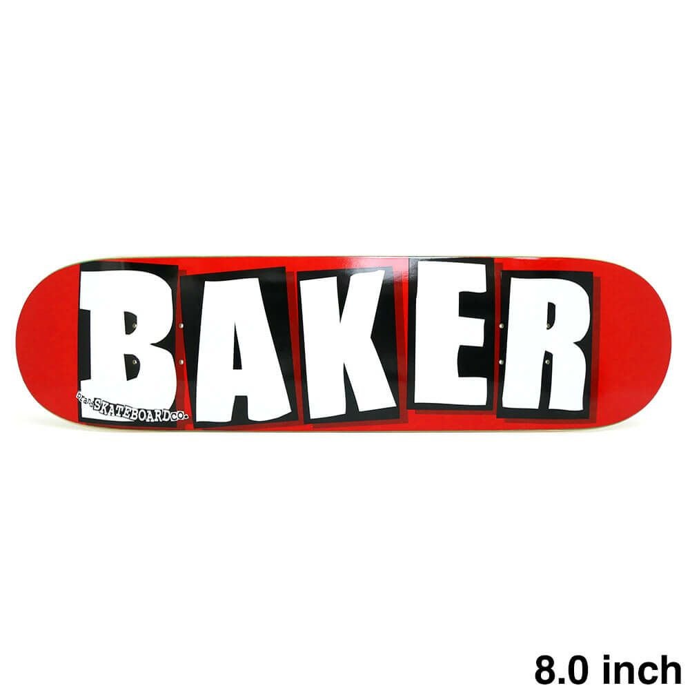 BAKER DECK ベイカー デッキ TEAM BRAND LOGO RED/WHITE 8.0 スケート