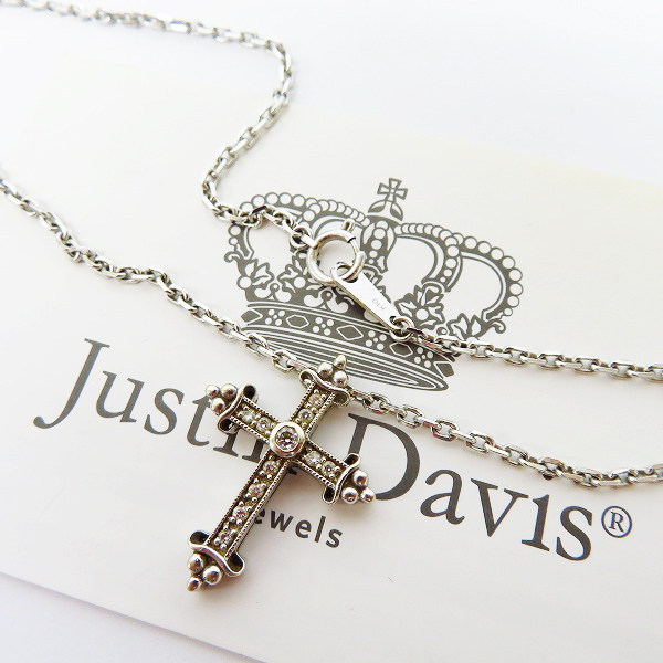 ギャラ付】Justin Davis/ジャスティンデイビス K18WG Medieval Cross