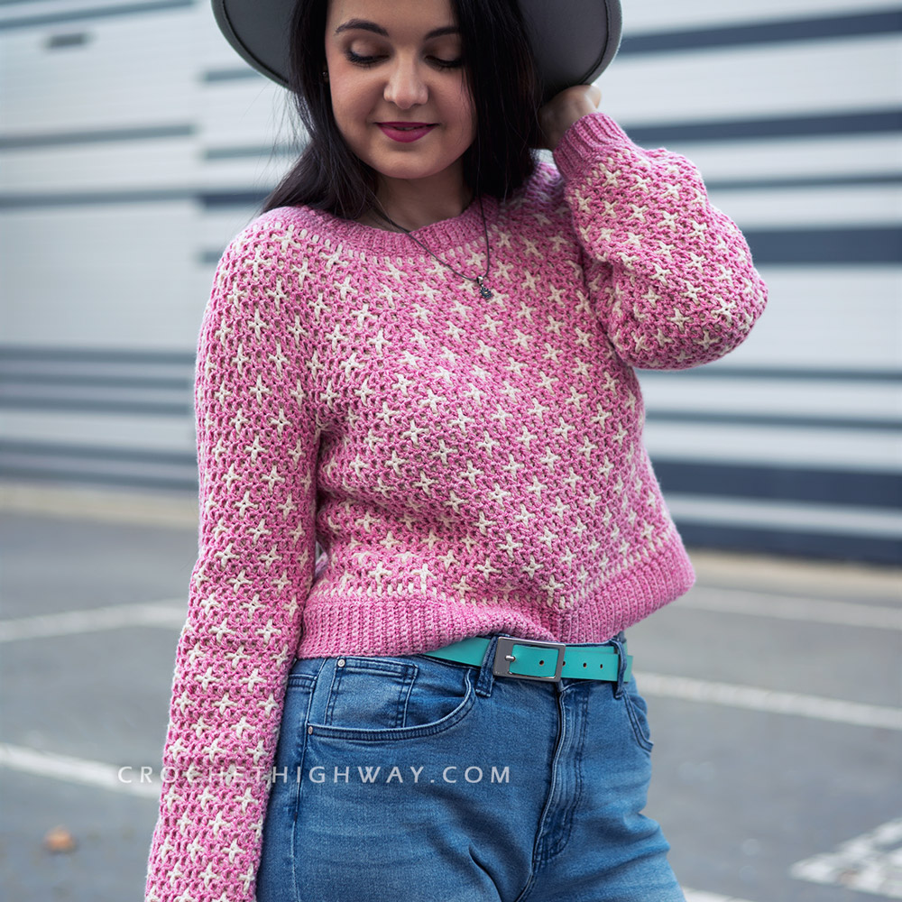 Tic Tac Toe Sweater - CrochetHighway