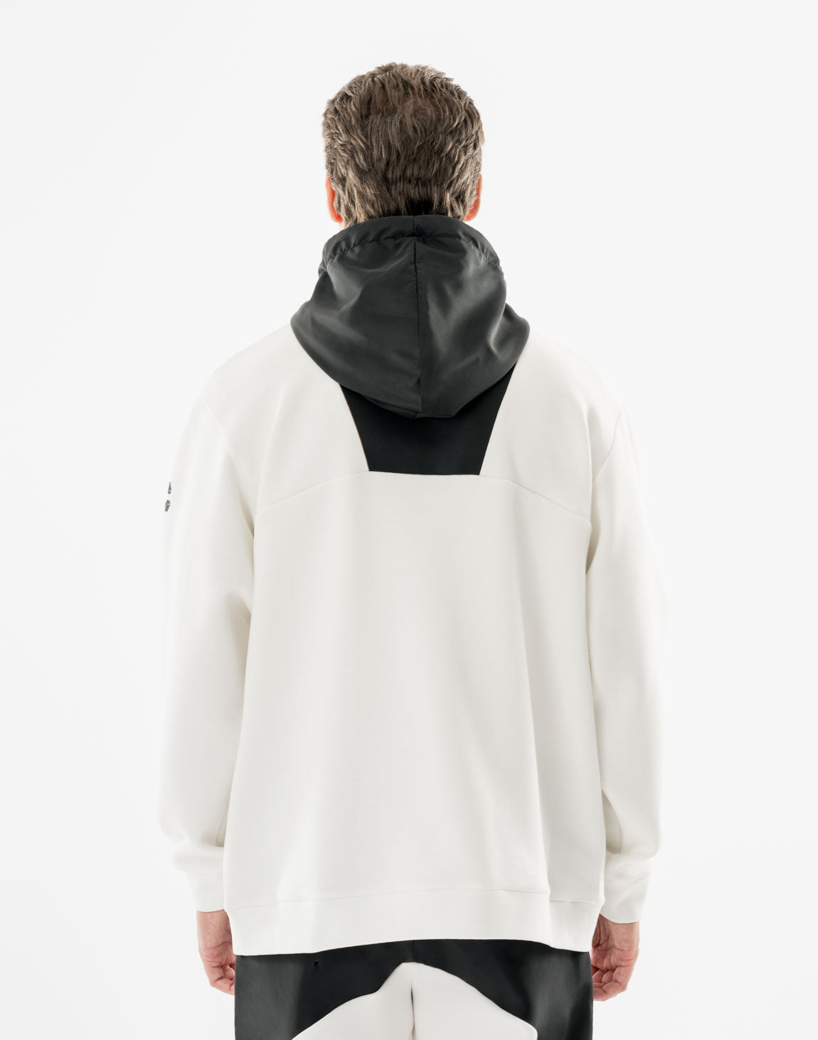 CRONOS BLACK SHIFT HOODIE【M.WHITE】