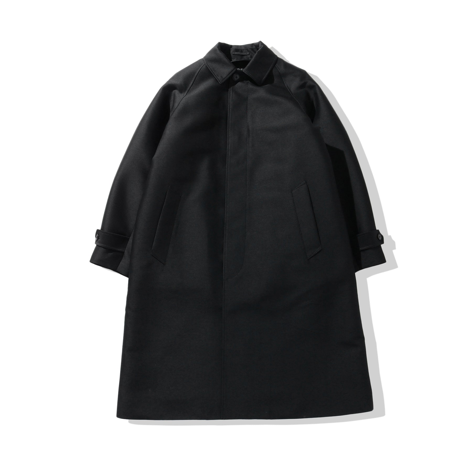 Silk Wool Bal Collar Coat Color: Black – ＋CLOTHET ONLINE