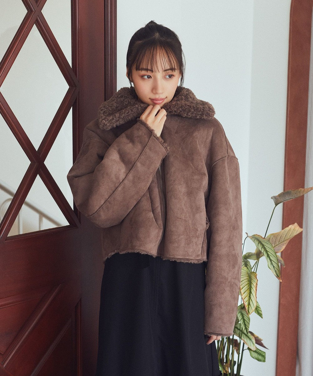 FASHIRU ボア × フェイクムートン（リバーシブルブルゾン） 【公式通販】