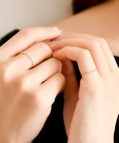 K10】タイニービジューチェーンリング ゴールド / Phoebe