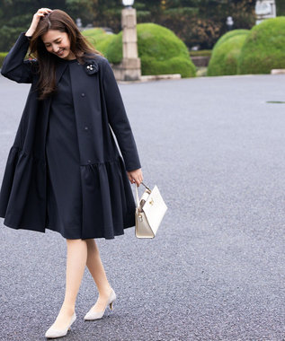 KUMIKYOKU NAVY】コンフォータブルドレープフリル ワンピース / 組曲