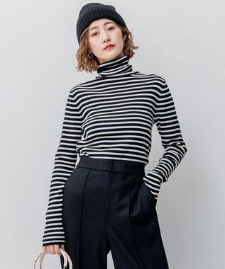 洗える】ウーステッドウール タートルネック ニット / 23区