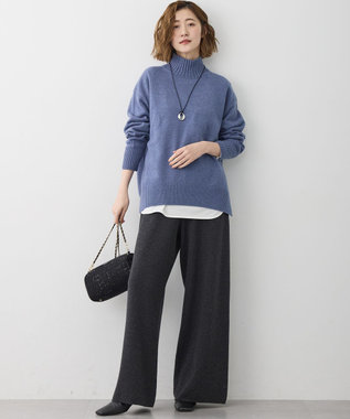 見上愛さん着用/LEE掲載/洗える】カシミヤブレンド ニット パンツ / 23