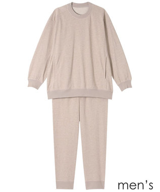 メンズ パジャマ 長袖 長ズボン 綿混(本体) ここちよく眠れる 寝返りし