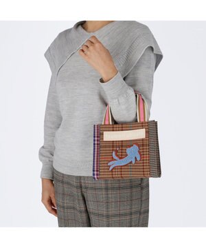 ネコキルティング ショルダーバッグ 2way ミニバッグ ハンドバッグ