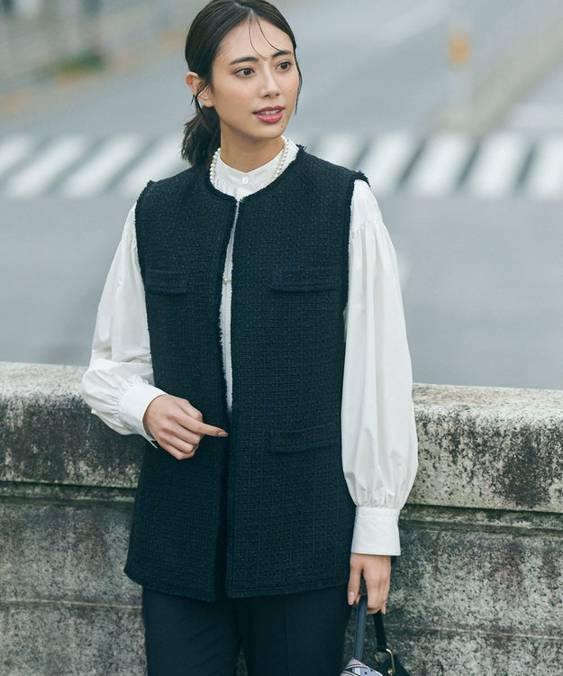 一部店舗限定】ファンシーツイード ジレ / 23区 S | ファッション通販
