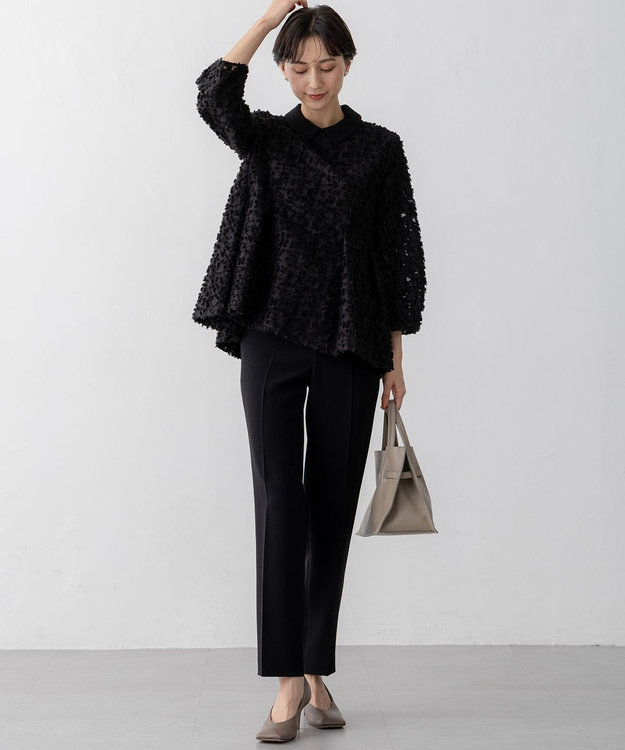 VERYコラボ】ボタニカル カットジャカード ブラウス / 23区 S