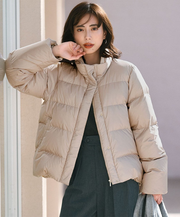 洗える/撥水加工】シレータフタ コンパクト ダウンコート / 23区 L