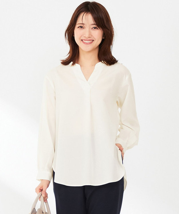 AIコラボ】スタンドカラースキッパー ブラウス / ANY SIS