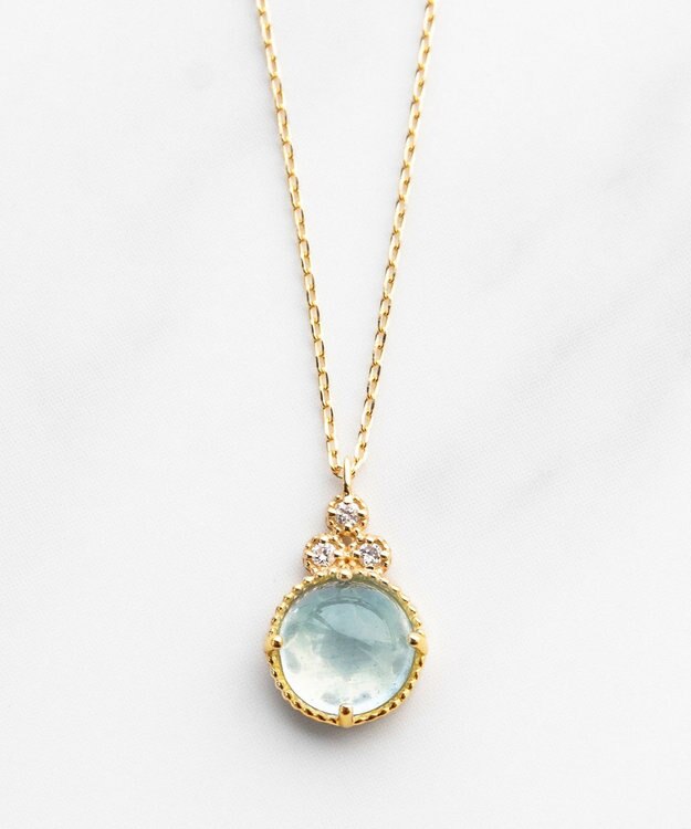 WEB限定】BLOOMING BUD K10 NECKLACE K10 天然石カボションカット