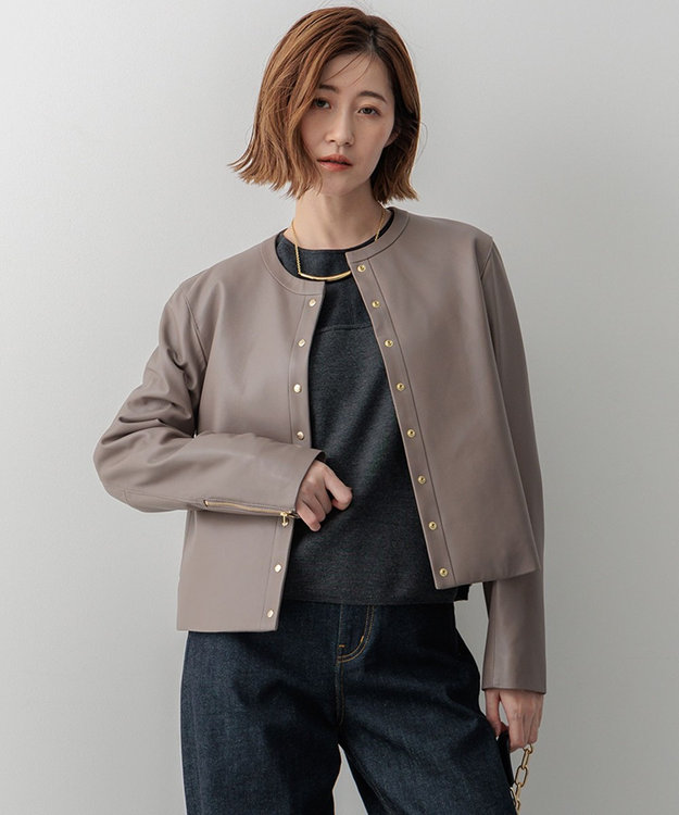 ラムレザー ノーカラージャケット / 23区 | ファッション通販 【公式