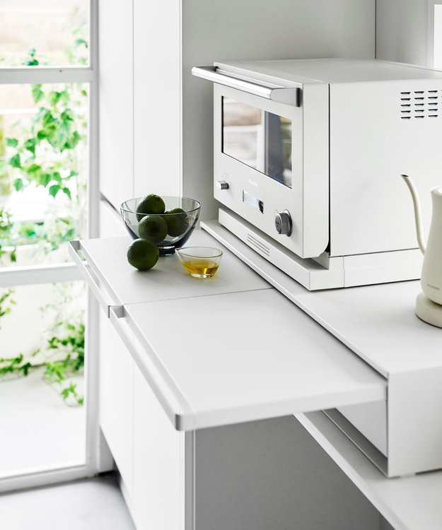 ツーウェイキッチン家電下引き出し&スライドテーブル タワー W80