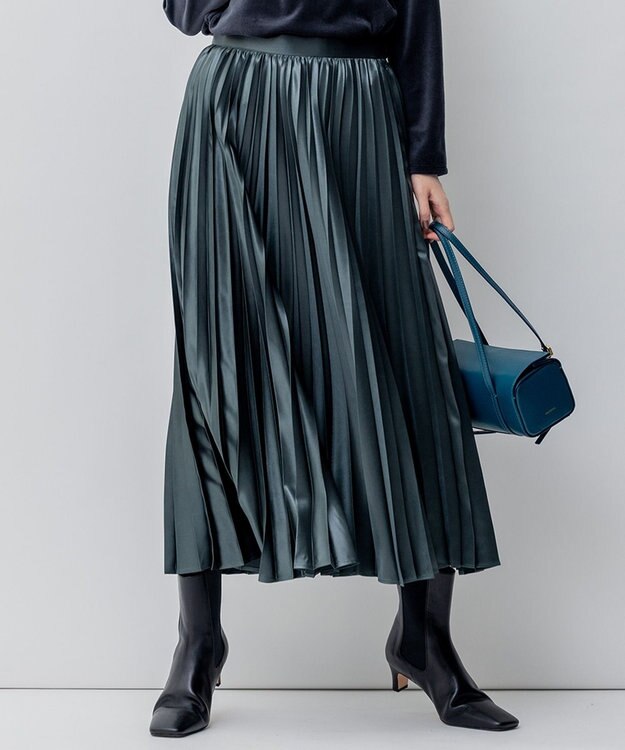洗える】レザーライク プリーツスカート / 23区 | ファッション通販