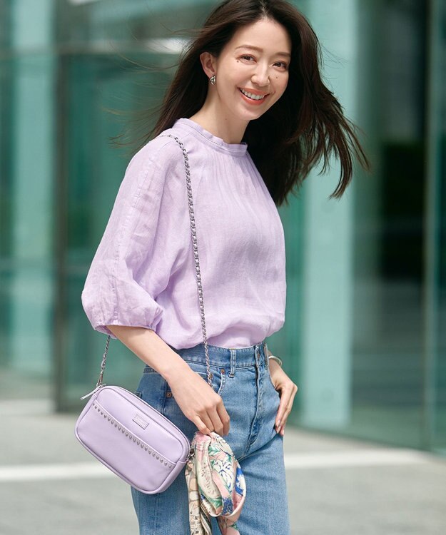 洗える】LIBECOリネン ボリュームスリーブ ブラウス / 23区