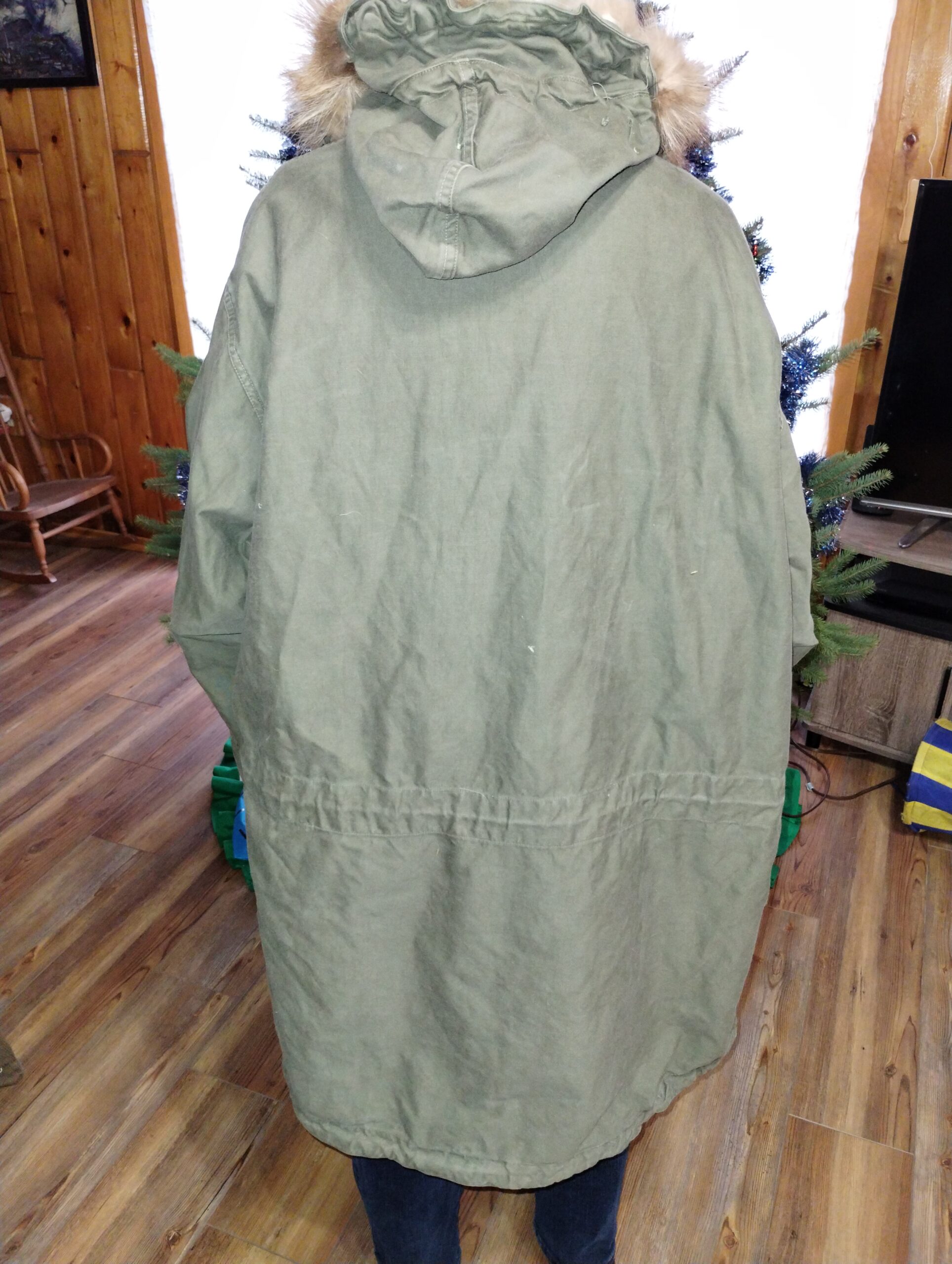 Original M1951 US Fishtail Parka with real fur hood No Liner, VERY